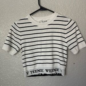 Teenie Weenie beach club striped crop top